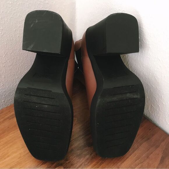 MIA Dru Chelsea Platform Boot Bootie Chunky Block Heel‎ Brown Black Size 11 - Picture 12 of 14